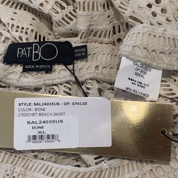 NWT PatBo Crochet Beach Maxi Skirt Bone XL - Picture 7 of 8